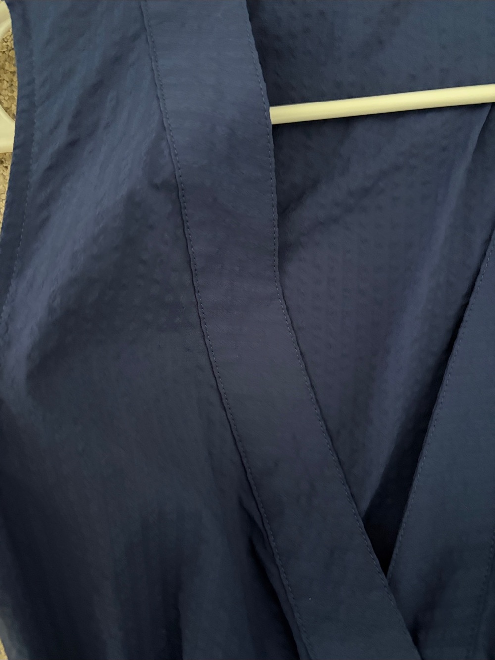 Vineyard Vines Navy Sleeveless Wrap Tiered Midi Dress - Picture 3 of 6